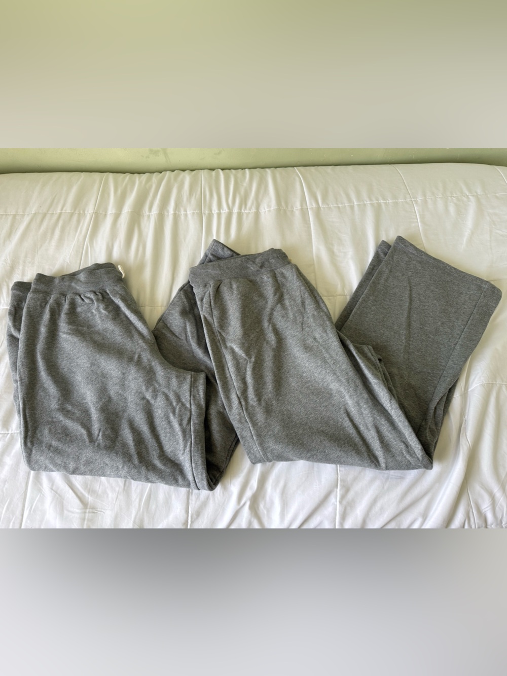 Lands End Fleece lined Sweatpants Gray 2 in set